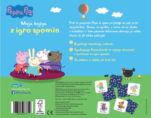 Peppa Malac: Memóriakönyv - 40 memóriakártyával