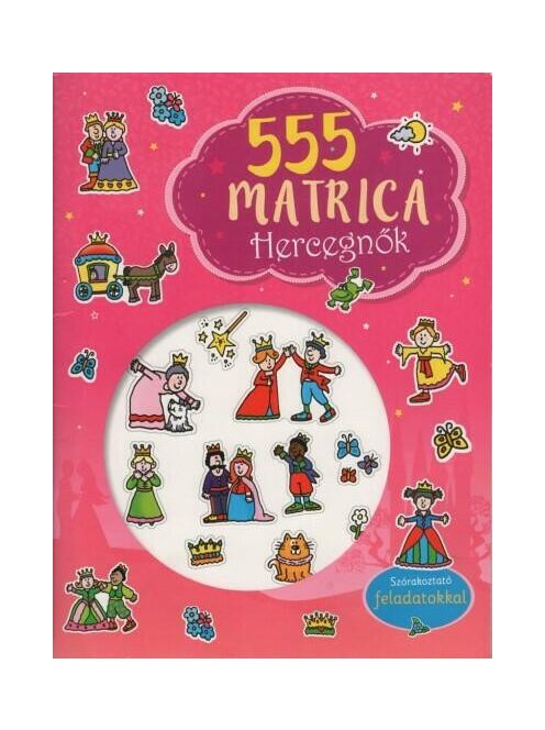 555 matrica: Hercegnők - Szórakoztató feladatokkal