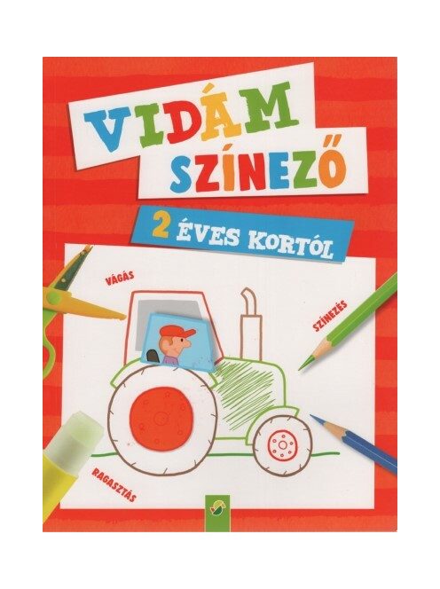 Vidám színező - 2 éves kortól (piros)