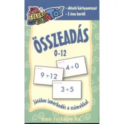 Összeadás 0 - 12 /Oktató kártyasorozat - Pedagógia, nevelés  témájú könyvek és olvasmányok