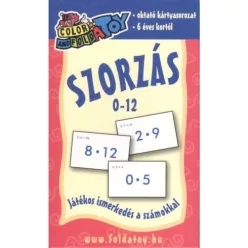Szorzás 0 - 12 /Oktató kártyasorozat - Pedagógia, nevelés  témájú könyvek és olvasmányok