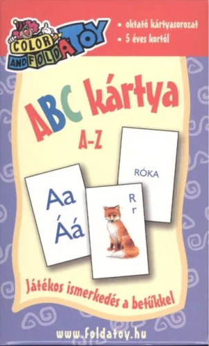 Abc kártya A-Z /Oktató kártyasorozat - Pedagógia, nevelés  témájú könyvek és olvasmányok