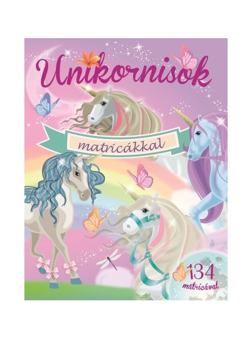 Unikornisok matricákkal - Lila