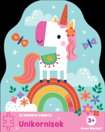 12 darabos kirakós - Unikornisok - Játékkal kombinált mesekönyvek mesék és fejlesztő könyvek gyermekeknek