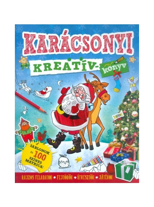 Karácsonyi kreatívkönyv /Sablonok és 100 színes matrica §K