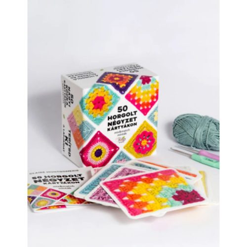 50 horgolt négyzet kártyákon - mix&match minták