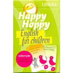 Happy Hoppy szókártyák - Tulajdonságok és kapcsolatok /English for Children - Angol  témájú könyvek és olvasmányok