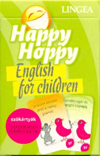 Happy Hoppy szókártyák - Tulajdonságok és kapcsolatok /English for Children - Angol  témájú könyvek és olvasmányok