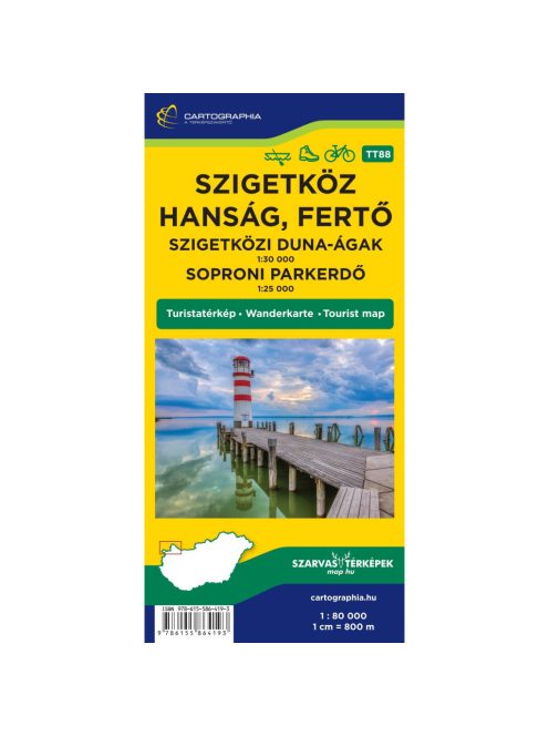 Szigetköz, Hanság, Fertő kerékpáros-, vízisport- és turistatérkép 2024 (új kiadás)