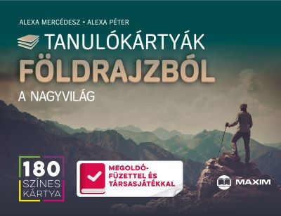 Tanulókártyák földrajzból - A NAGYVILÁG /180 színes kártya - 96 oldalas megoldókönyvvel és társasjátékkal - Földrajz, környezetismeret  témájú könyvek és olvasmányok