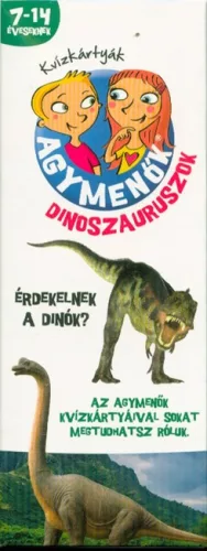 Agymenők - Dinoszauruszok 7-14 éveseknek /700 kvízkérdés 3 nehézségi szint - Kártya  témájú könyvek és olvasmányok