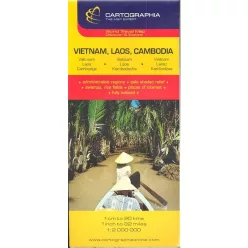   VIETNAM, LAOSZ, KAMBODZSA TÉRKÉP (1:2 000 000) /WORLD TRAVEL MAP