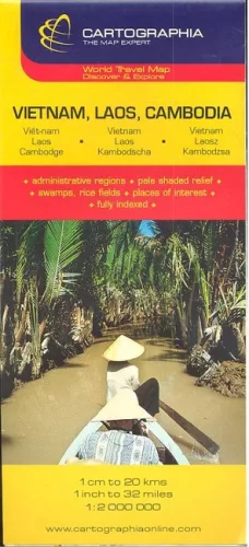 VIETNAM, LAOSZ, KAMBODZSA TÉRKÉP (1:2 000 000) /WORLD TRAVEL MAP