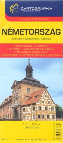 Németország térkép (1:800 000) /Európai autótérképek - Európa  témájú könyvek és olvasmányok