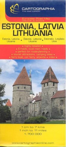 Észtország, Lettország, Litvánia térkép (1:700 000) /Európai autótérképek - Európa  témájú könyvek és olvasmányok