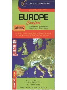   Európa comfort autótérkép (1:400 000) laminált /European Road Map