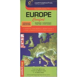 Európa comfort autótérkép (1:400 000) laminált /European Road Map - Európa  témájú könyvek és olvasmányok