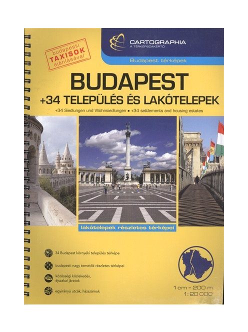 Budapest + 34 település és lakótelepek (1:20 000) /Budapest térképek
