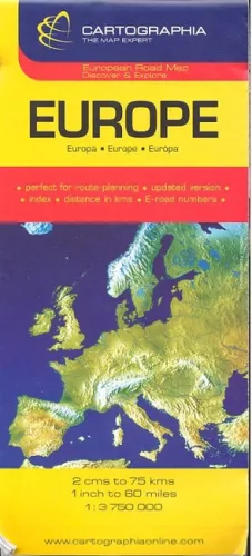 Európa térkép (1:3 750 000) /European Road Map - Európa  témájú könyvek és olvasmányok