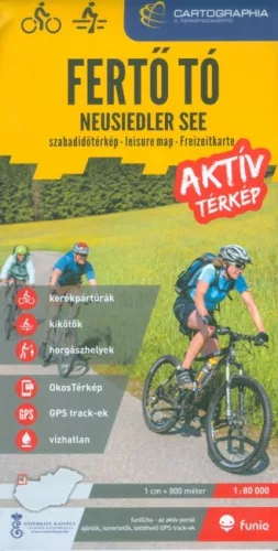 Fertő tó szabadidőtérkép - Neusiedler See Freizeitkarte - Leisure Map 1:80 000 - Magyarország  témájú könyvek és olvasmányok