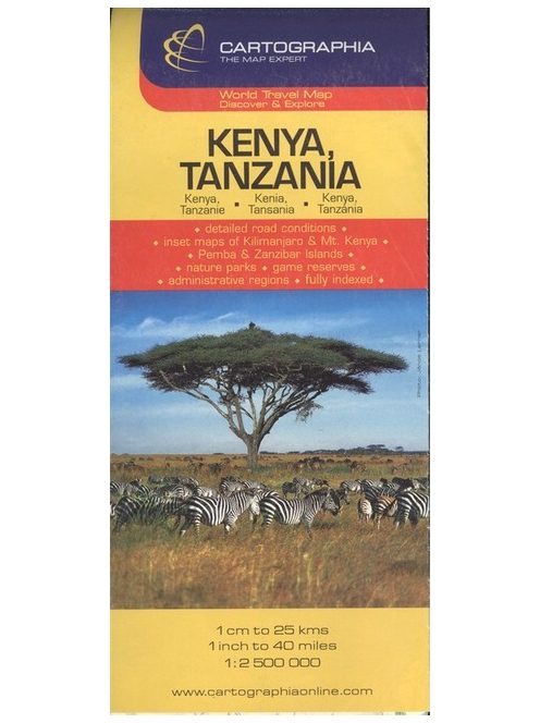 KENYA, TANZÁNIA TÉRKÉP (1:2 500 000) /WORLD TRAVEL MAP