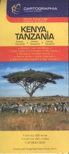 KENYA, TANZÁNIA TÉRKÉP (1:2 500 000) /WORLD TRAVEL MAP - Afrika  témájú könyvek és olvasmányok