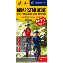 Budapesttől délre aktív térkép /Etyeki-dombság, Csepel-sziget, Pesti-síkság - Térkép  témájú könyvek és olvasmányok