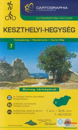 Keszthelyi-hegység - Turistatérkép-sorozat 7. (új kiadás, 2021) - Magyarország  témájú könyvek és olvasmányok