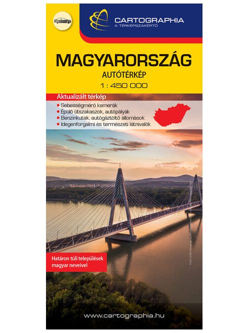 Magyarország extra autótérkép (1:450 000) - 2022. (új kiadás)