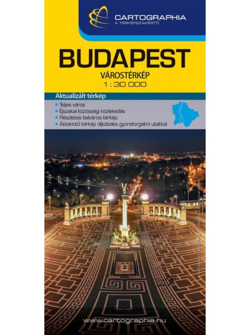 Budapest extra várostérkép 1:30 000 (új kiadás, 2022)