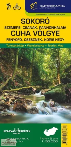 Sokoró, Cuha völgye turistatérkép 1:50e. - Magyarország  témájú könyvek és olvasmányok