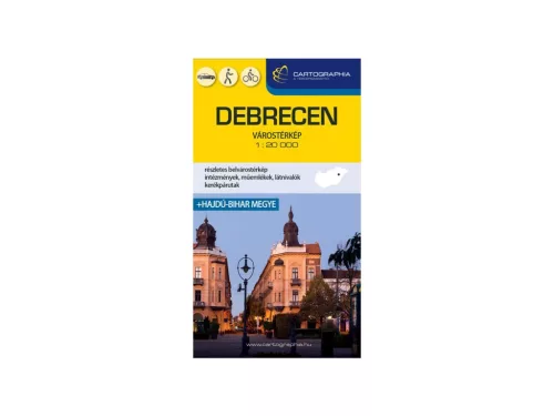 Debrecen várostérkép 1:20e. keményborítós (új kiadás) - Európa  témájú könyvek és olvasmányok