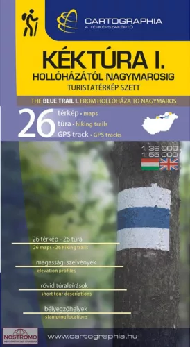 KÉKTÚRA I. - Hollóházától Nagymarosig - Turistatérkép szett - Magyarország  témájú könyvek és olvasmányok