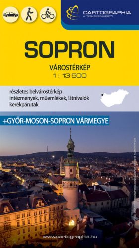 Sopron várostérkép + Győr-Moson-Sopron vármegye (új kiadás) - Magyarország  témájú könyvek és olvasmányok