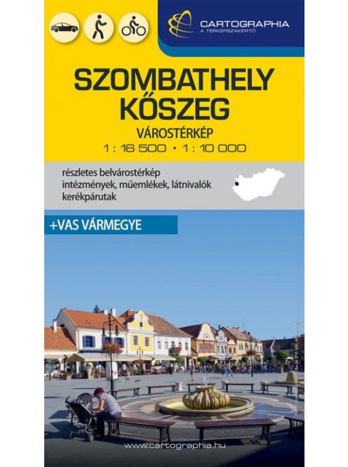 Szombathely, Kőszeg várostérkép - Vas vármegye 2023 (új kiadás)