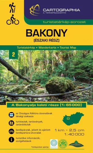 Bakony (északi rész) - Turistatérkép-sorozat 2. (új kiadás, 2022) - Magyarország  témájú könyvek és olvasmányok