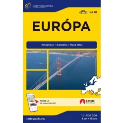 Európa autóatlasz 2024 - Európa  témájú könyvek és olvasmányok