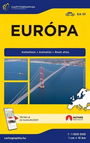 Európa autóatlasz 2024 - Európa  témájú könyvek és olvasmányok