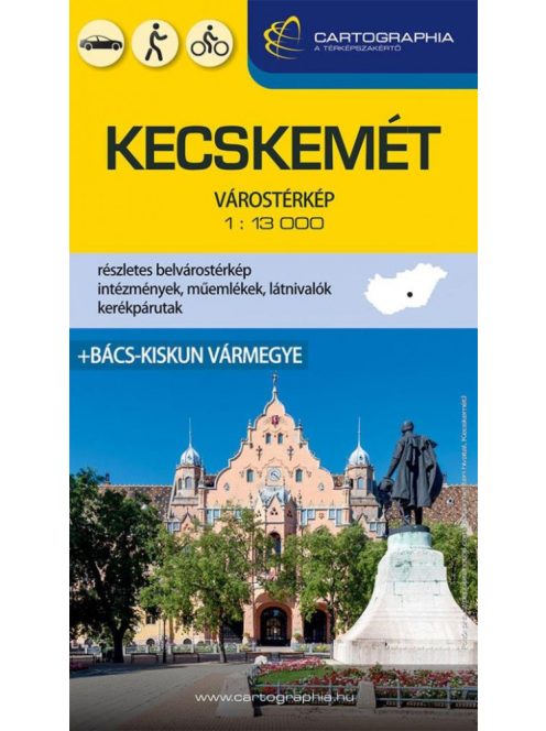 Kecskemét várostérkép + Bács-Kiskun vármegye (új kiadás)