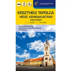 Keszthely, Tapolca, Hévíz, Kehidakustány várostérkép (új kiadás) - Magyarország  témájú könyvek és olvasmányok