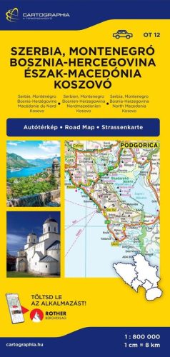 Szerbia, Montenegró, Bosznia-Hercegovina autótérkép (új kiadás) - Európa  témájú könyvek és olvasmányok