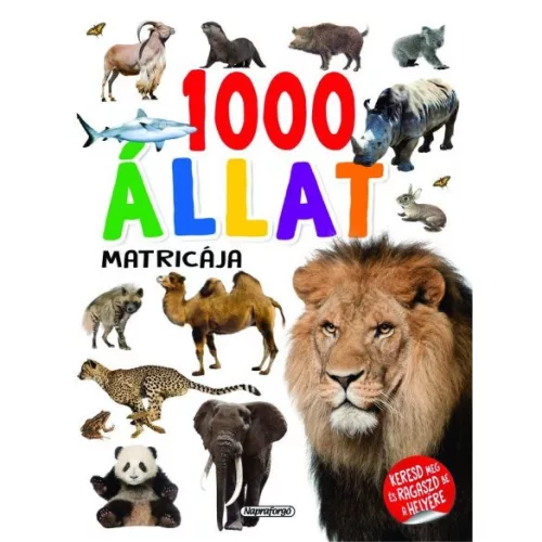1000 állat matricája (fehér)