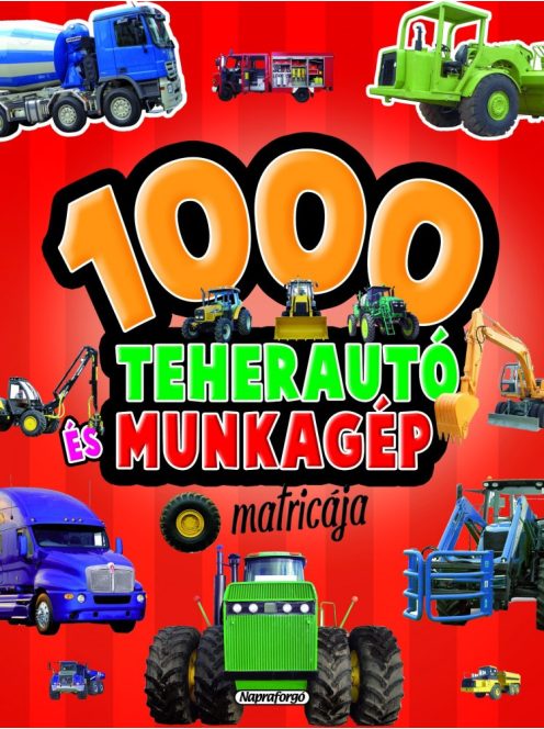 1000 teherautó és munkagép matricája (piros)