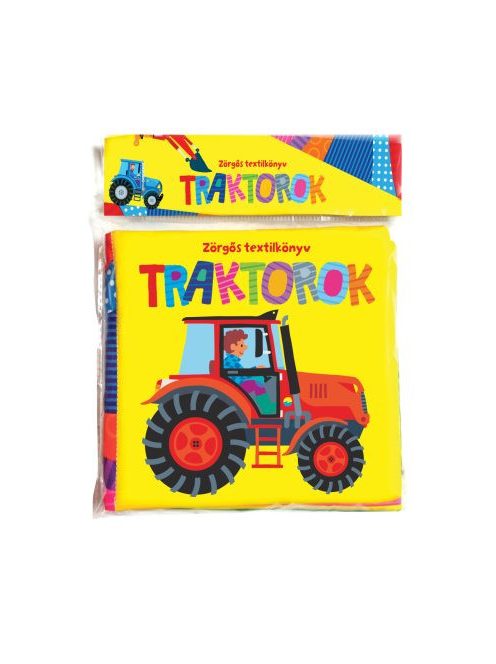 Zörgős textilkönyv - Traktorok