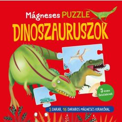 Mágneses puzzle - Dinoszauruszok - Játékkal kombinált mesekönyvek mesék és fejlesztő könyvek gyermekeknek