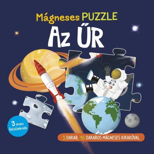 Mágneses puzzle - Az űr - Játékkal kombinált mesekönyvek mesék és fejlesztő könyvek gyermekeknek