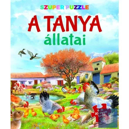 Szuper puzzle - A tanya állatai - Játékkal kombinált mesekönyvek mesék és fejlesztő könyvek gyermekeknek