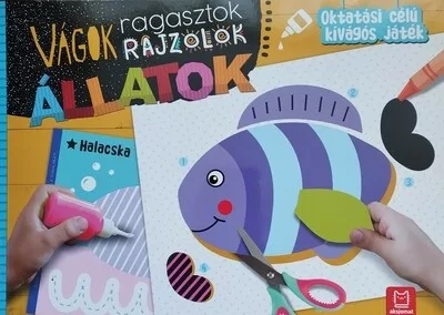 Vágok, ragasztok, rajzolok - Állatok - Foglalkoztatók  témájú könyvek és olvasmányok