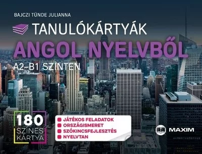 Tanulókártyák angol nyelvből A2-B1 szinten haladóknak - Angol  témájú könyvek és olvasmányok