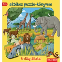Játékos puzzle-könyvem: A világ állatai - Játékkal kombinált mesekönyvek mesék és fejlesztő könyvek gyermekeknek